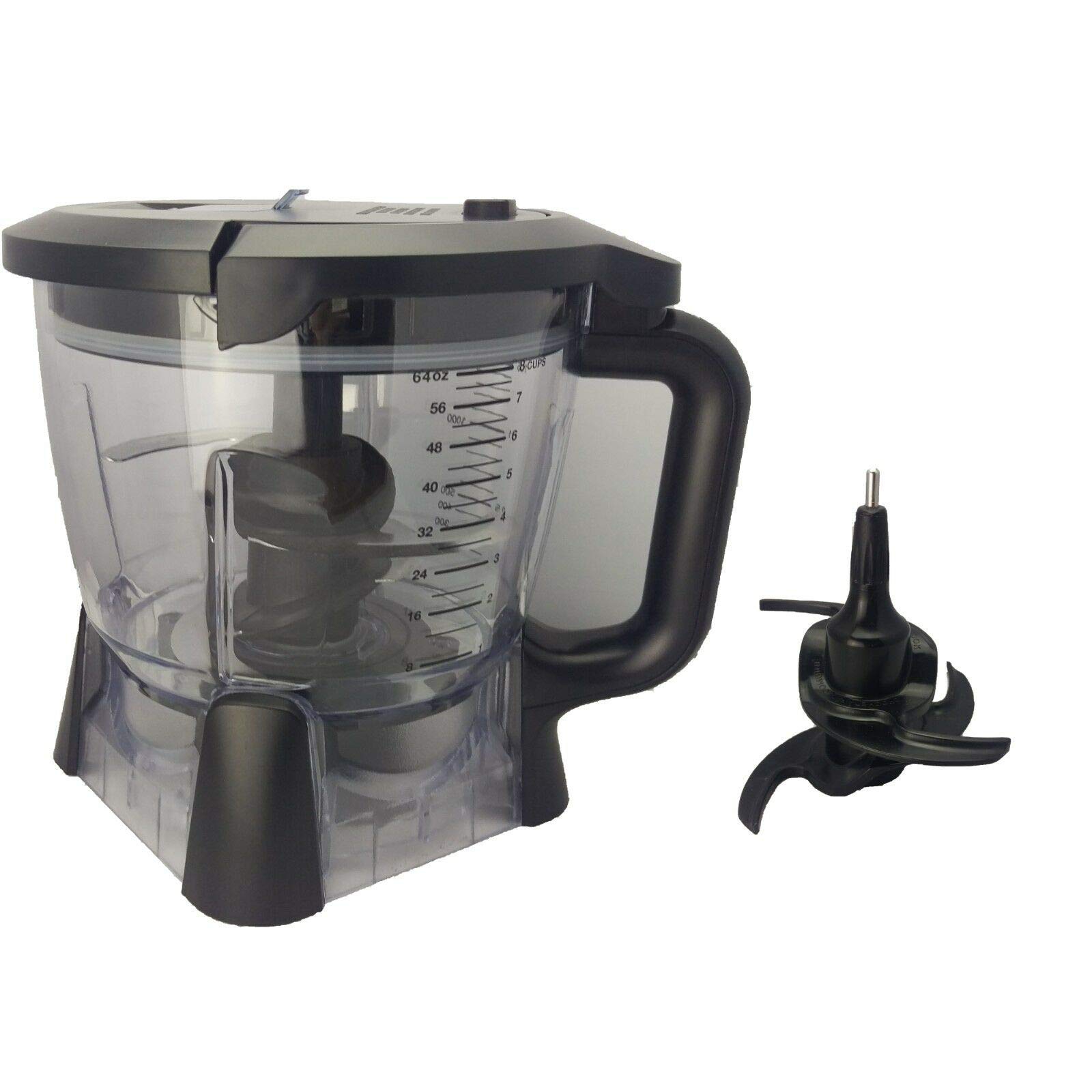 Ninja Professional Blender Bowl 64 oz - 1200-1400W High-Power Food Processor Attachment for BL910, BN801, BN751 - Perfect for Smoothies, Sauces & Meal Prep