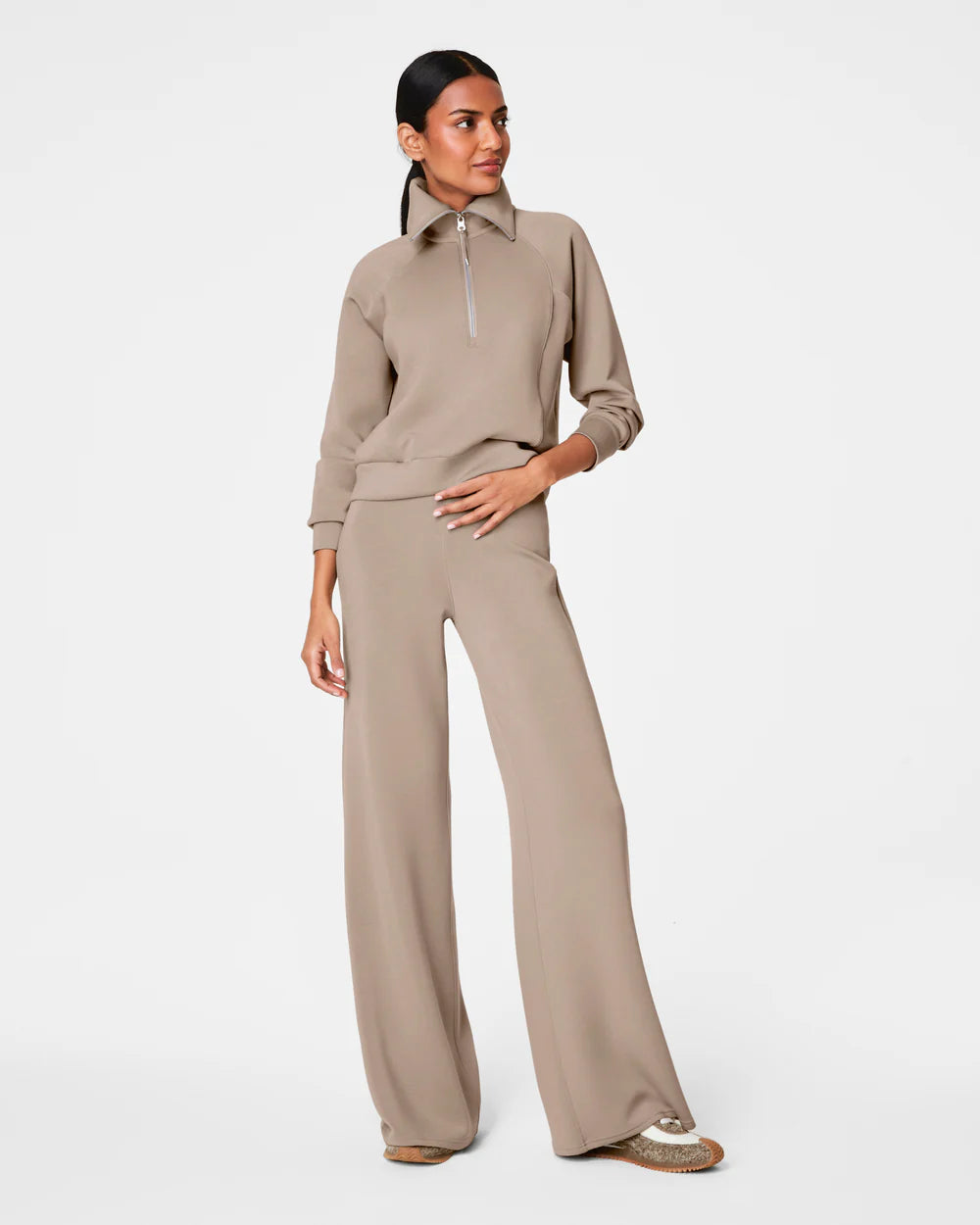 Air Essentials Wide Leg Pants for Women - Comfortable High Waisted Loose Fit Trousers for Casual & Office Wear | Perfect for Travel, Work & Everyday Outfits