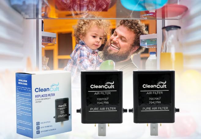 CleanCult Refrigerator Air Purification Cartridge Replacement - Compatible with Zub-Zero (Pack of 2) | 7007076, 7042798 | Eliminates Odors & Improves Air Quality for Fresh Food Storage