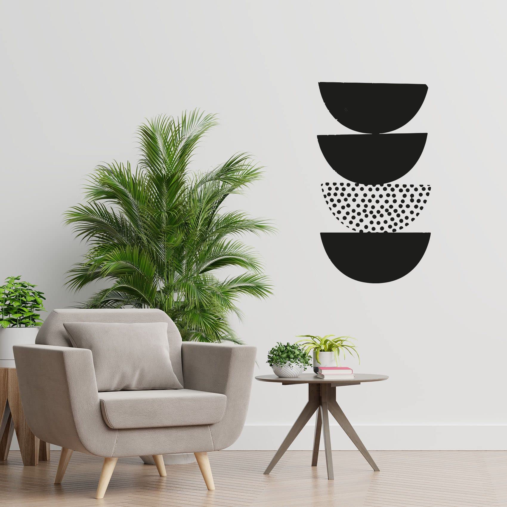 Boho Abstract Modern Wall Decal - Shapes Arch Pattern Vinyl Sticker for Kids Room, Nursery, Bedroom Decor | 10x6 Inch | Fun Home Art for Girls & Boys | Perfect for Accent Walls & Playrooms