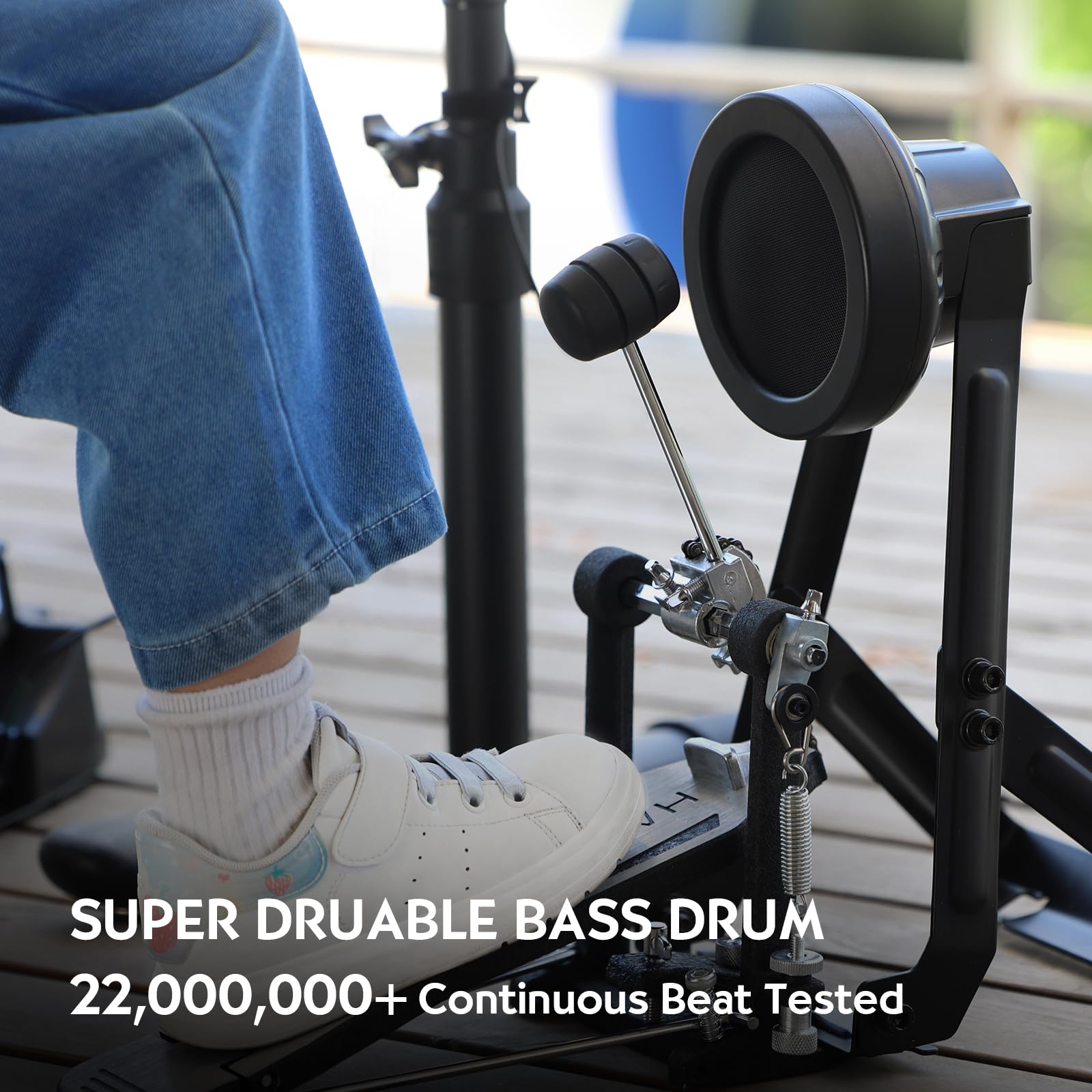 MK-0 PRO Electric Drum Set with 7'' Mesh Drum Pads & 8'' Full Rubber Cymbals - 5'' Bass Drum, 12 Kits, 68 Authentic Sounds, USB MIDI - Includes Throne, Sticks & Headphones - Perfect for Beginners, Kids & Home Practice | Ideal for Music Lessons, Studio Recording & Silent Drumming