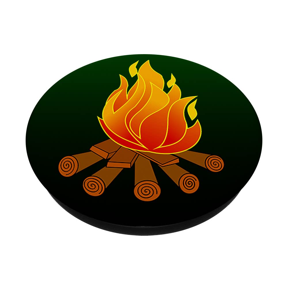PopSockets PopGrip with Camping Design - Phone Grip & Stand for Outdoor Adventures, Hiking, and Camping Trips