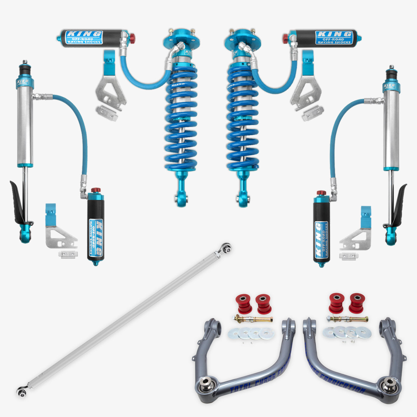 Toyota Tundra King 2.5 RR Coilovers & Rear Shocks with Upper Arms & Trailing Arm Combo Kit for 2022-2025 Models - Off-Road Suspension Upgrade for Enhanced Performance & Durability