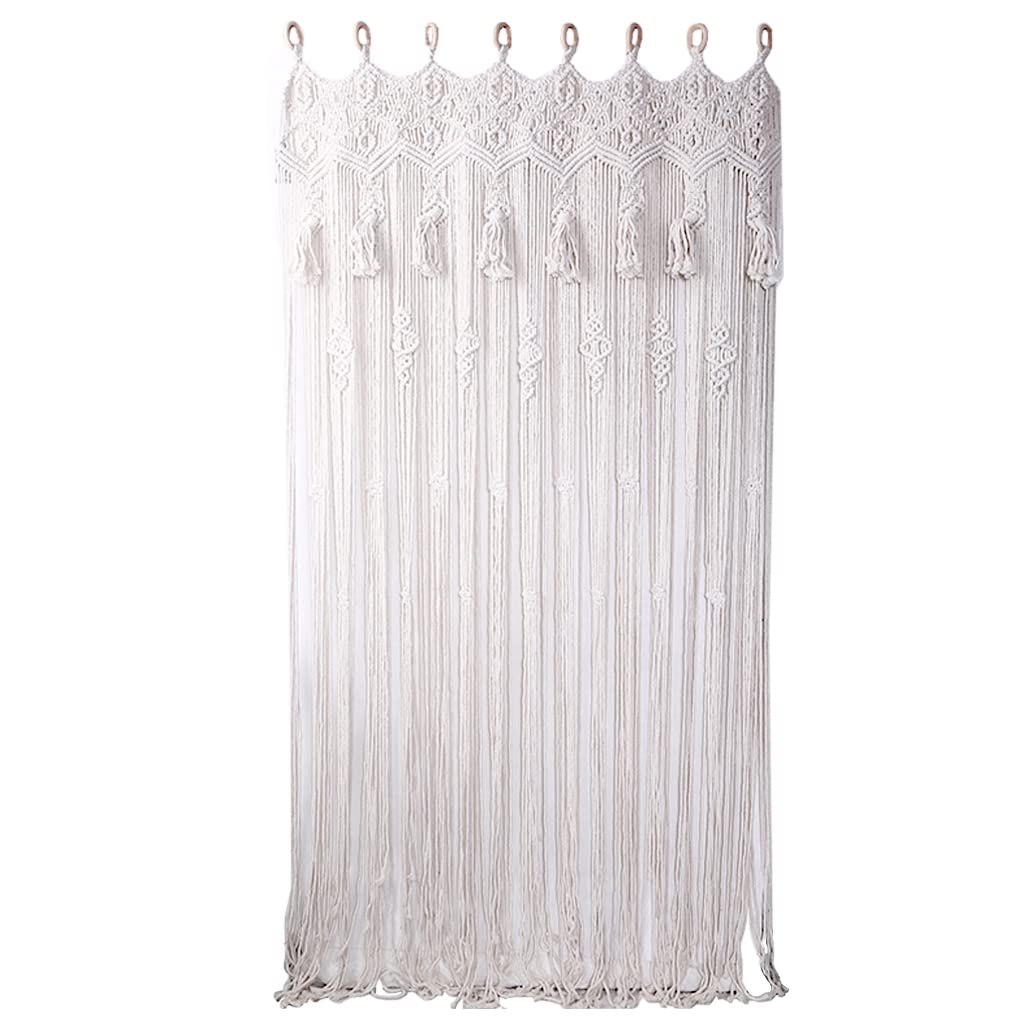 Handmade Macrame Doorway Curtain - Bohemian Style Room Divider & Tapestry for Bedroom Decor, Wedding Backdrop - Perfect for Home, Boho Chic Spaces & Special Events