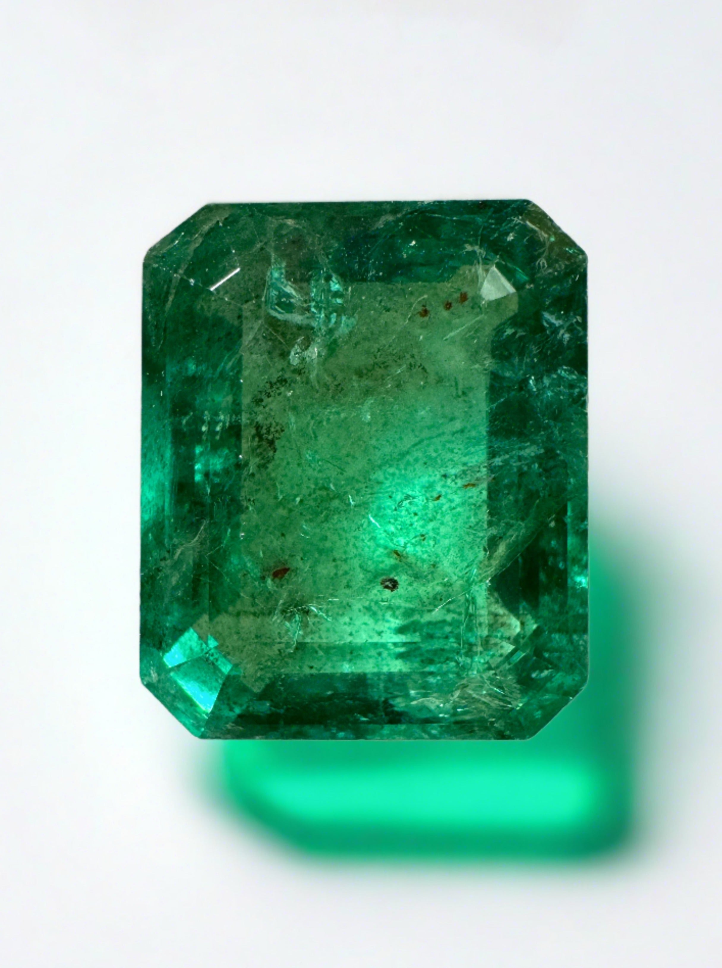 11.54 Carat Natural Zambian Emerald - 15x12.5mm Loose Green Gemstone for Jewelry Making, Engagement Rings & Luxury Collections