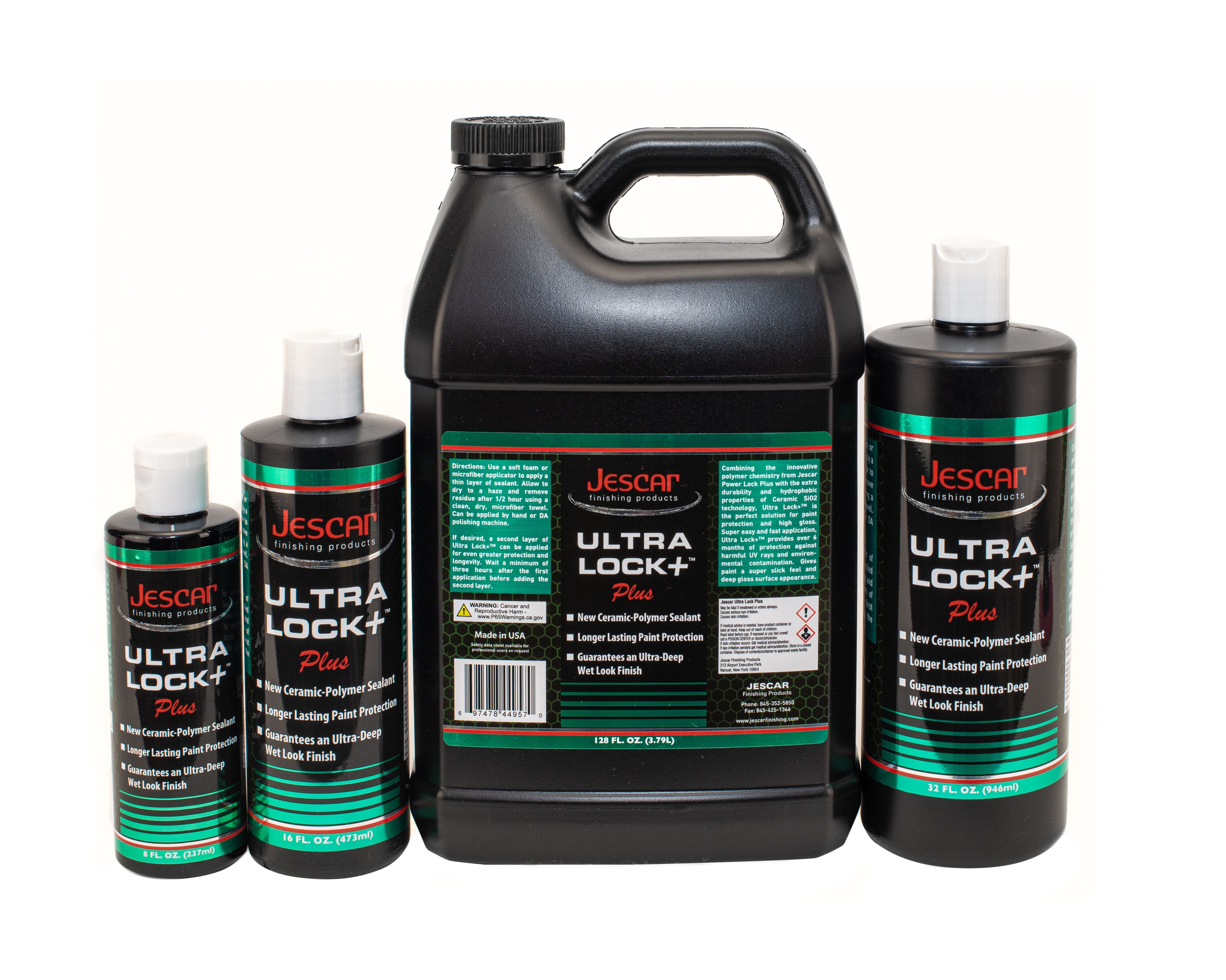 Jescar Ultra Lock Ceramic Polymer Sealant - Long-Lasting Car Paint Protection & Shine - Includes FREE Microfiber Towel - Perfect for Detailing, Auto Care & Vehicle Maintenance