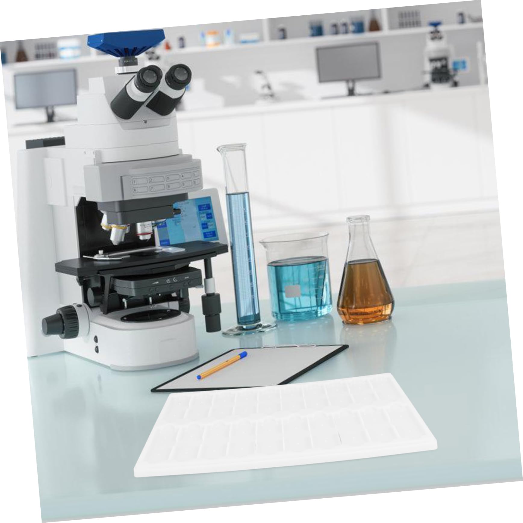 Gatuida Microscope Slide Drying Plate & Storage Tray - Scientific Slide Organizer Holder for Lab Use, Classroom Experiments, and Medical Research - Durable Slide Management Board for Easy Sample Organization