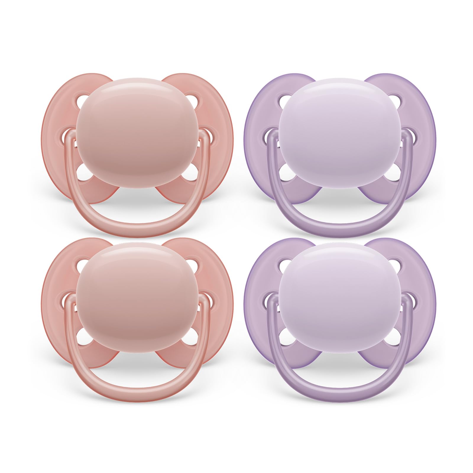 Philips Avent Ultra Soft Pacifier - 4 Pack BPA-Free Baby Soothers for Newborns 0-6 Months | Flexible Orthodontic Nipple with Sterilizer Travel Case | Perfect for Daycare, Stroller & Sleep Comfort