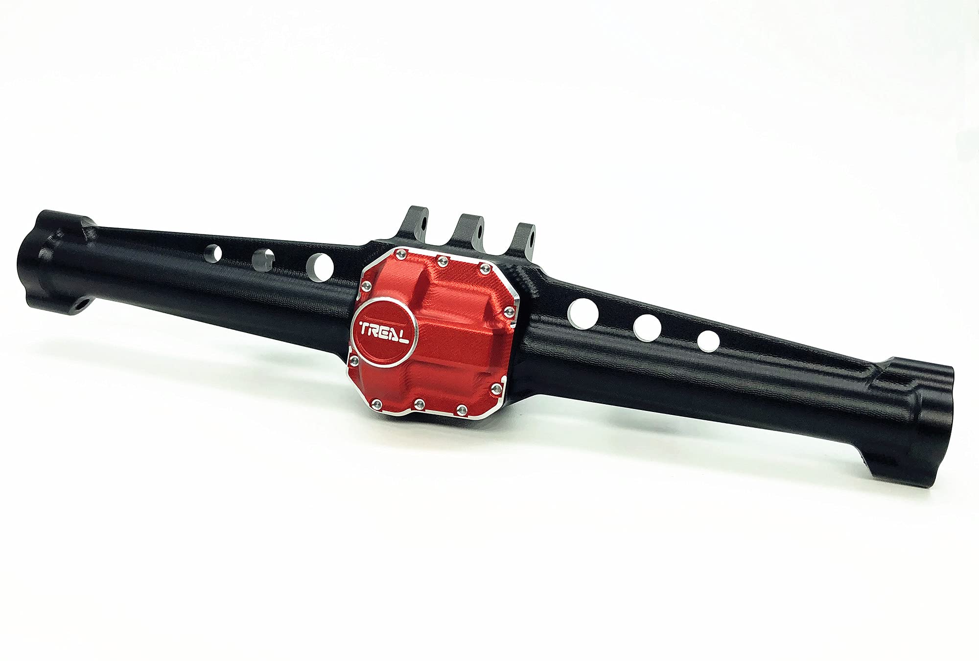 Treal SCX10 II Axles - High-Performance Aluminum 7075 CNC Billet Rear Axle for Axial SCX10 2 AR44 (Black) | Off-Road RC Crawler Upgrade Parts for Trail & Rock Racing
