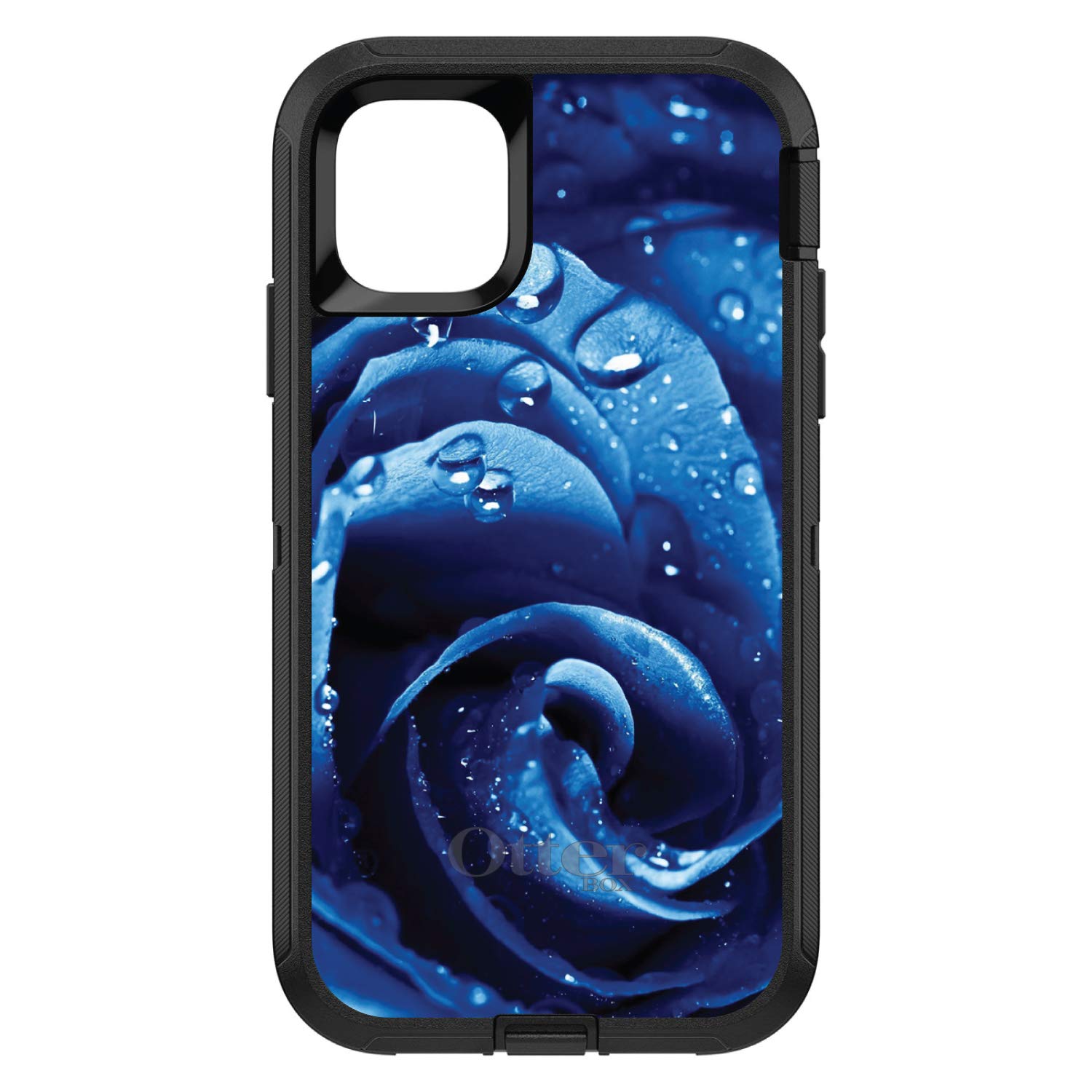 Premium iPhone 12 Pro MAX Case (6.7 Inch) - Shockproof Protective Cover with Blue Rose Design | OtterBox Defender Alternative | Perfect for Outdoor Activities, Travel & Daily Protection