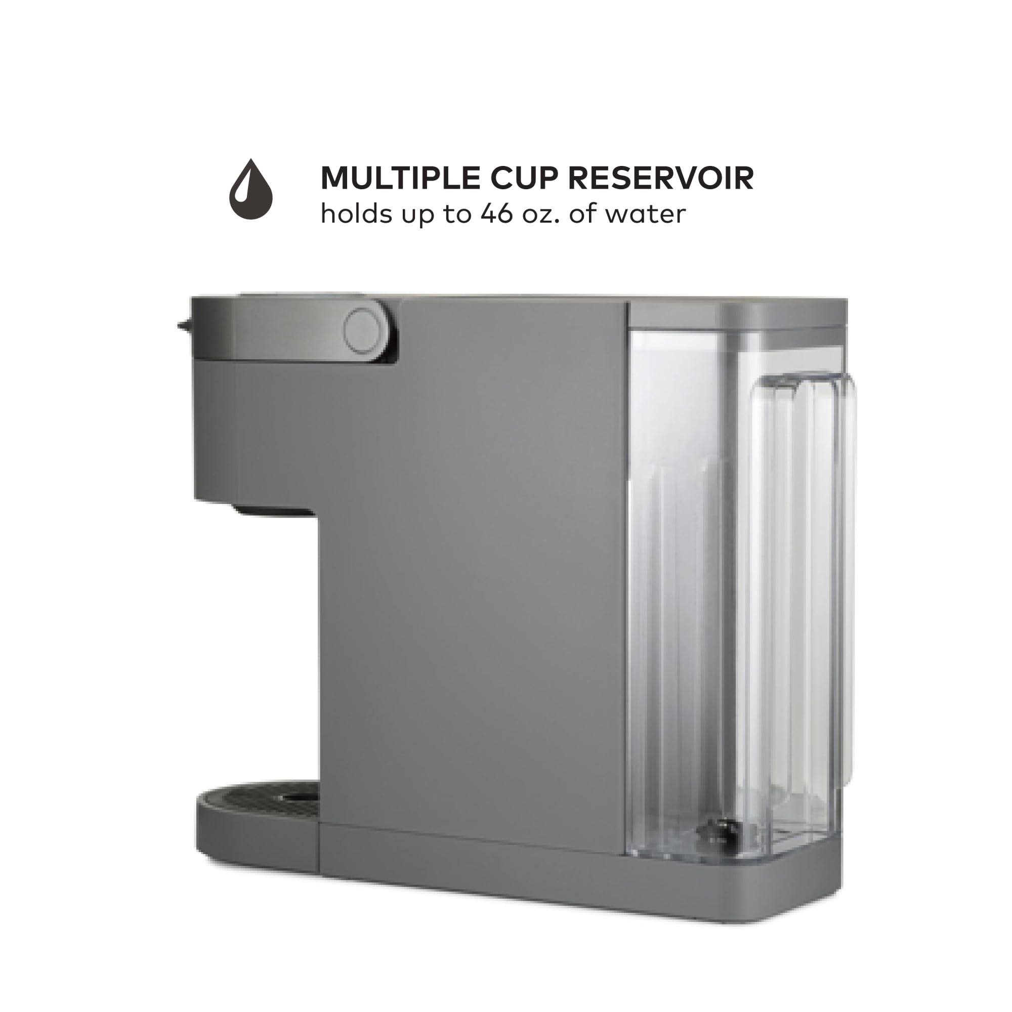 Keurig K-Slim + ICED Single Serve Coffee Maker - Brew Hot & Cold Coffee, 8-12oz Cup Sizes, 46oz Removable Water Tank, Compact Gray Design - Perfect for Home, Office, or Dorm Use