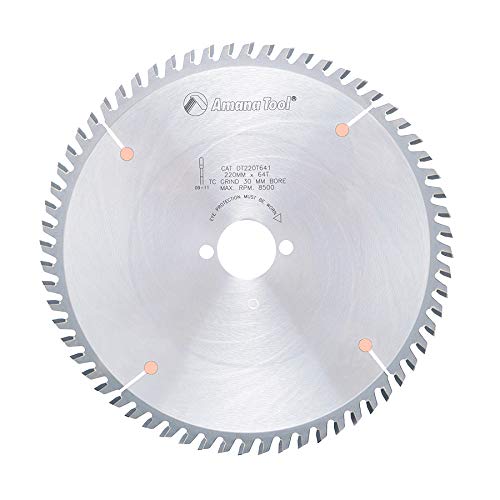 Amana Tool DT220T641 Carbide Tipped Ditec Holz-Her 220mm Diameter 64-Tooth TCG Saw Blade - Perfect for Woodworking, Cabinetry, and General Purpose Cutting