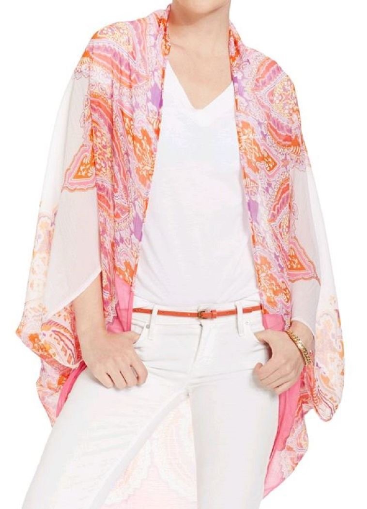 Soft Raspberry Red Cocoon Wrap with Paisley Print - Cozy Loungewear for Women, Perfect for Relaxing at Home or Spa Days