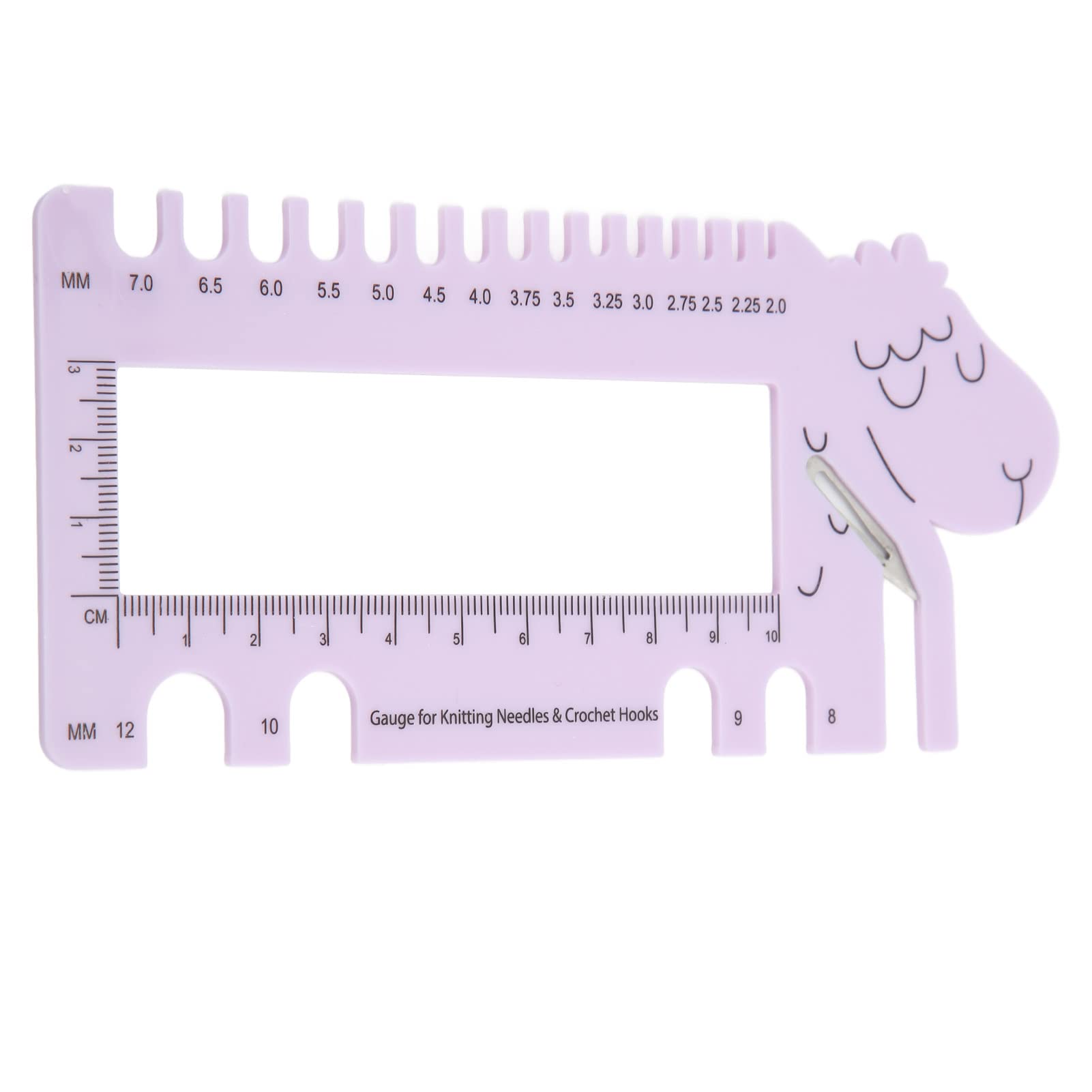 Durable Plastic Crochet Needle Gauge Ruler - Easy to Use Measuring Tool for Knitting & Crochet Projects | Perfect for Yarn Crafts, DIY Home Projects & Gift Making