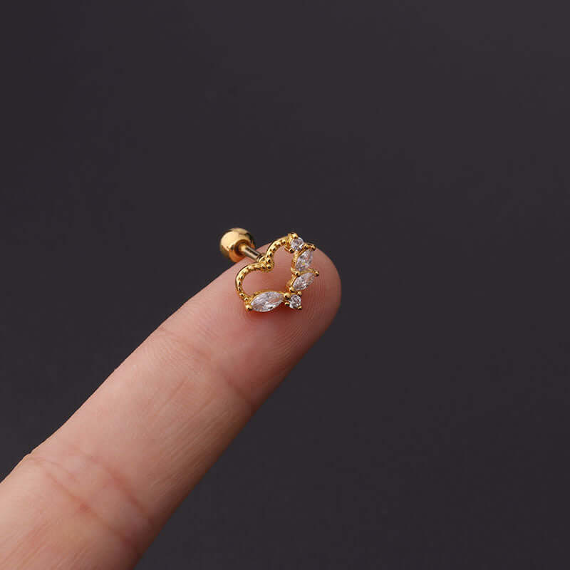 16G Bumble Bee Conch Stud Helix Piercings - Hypoallergenic Surgical Steel Earrings for Cartilage, Tragus & Helix | Perfect for Everyday Wear & Unique Style