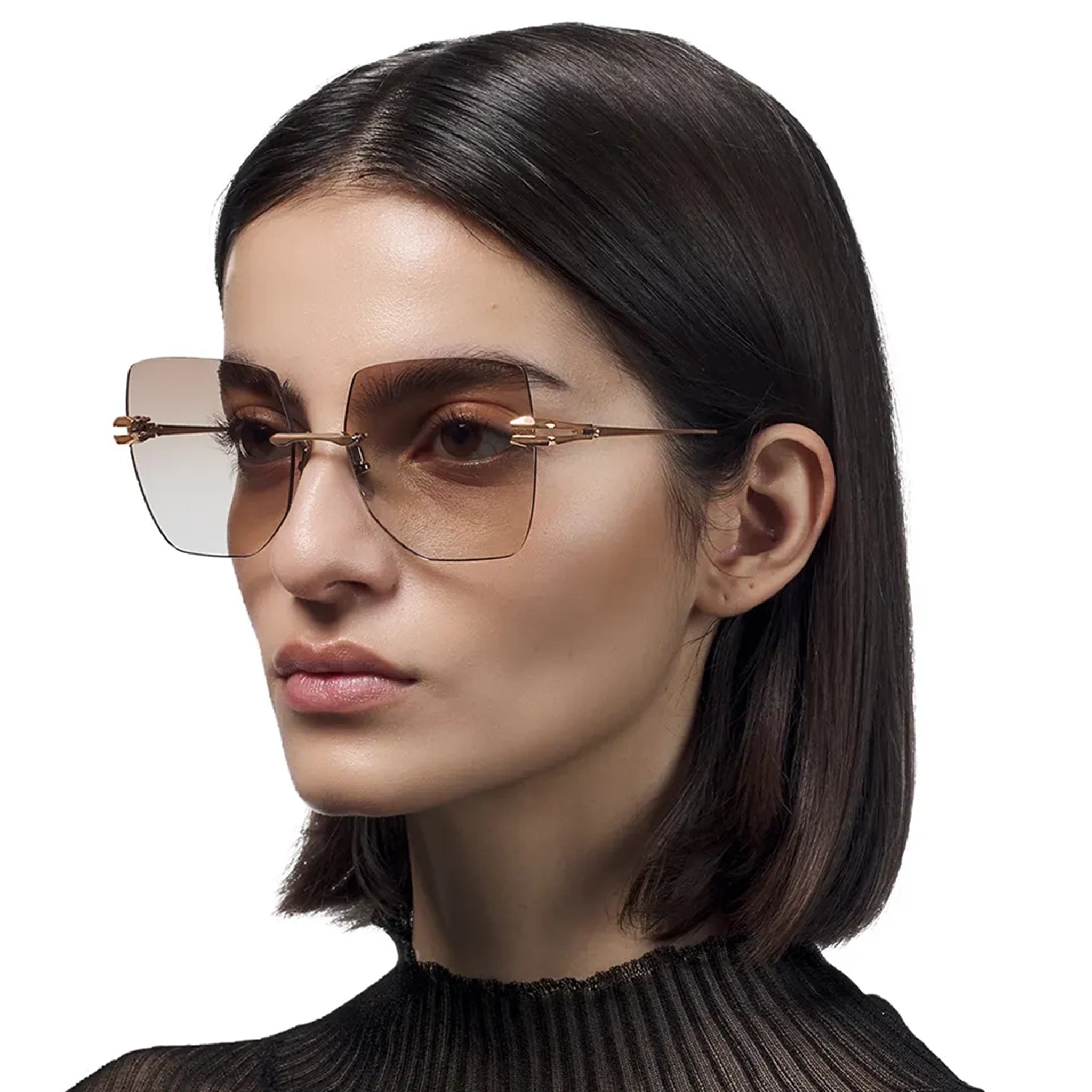Dita Embra Brushed Rose Gold & Silver Sunglasses for Women - Luxury Fashion Shades for Outdoor, Beach, and Driving - UV Protection Polarized Lenses