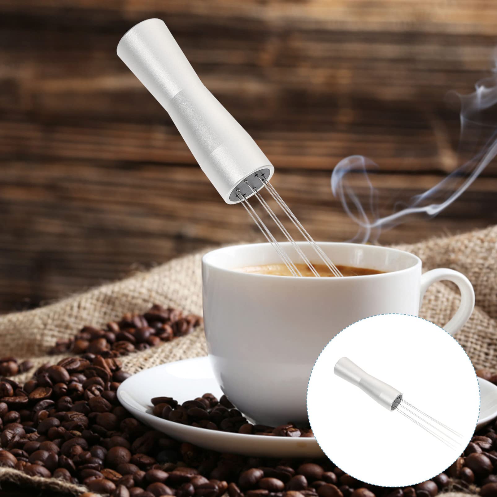 Premium Coffee Stirrers & Espresso Whisk - Barista Tools for Coffee Shops, Cafes & Home Brewing - Durable Stainless Steel Coffee Needle Stirrer & Mixing Tool for Perfect Espresso & Latte Art