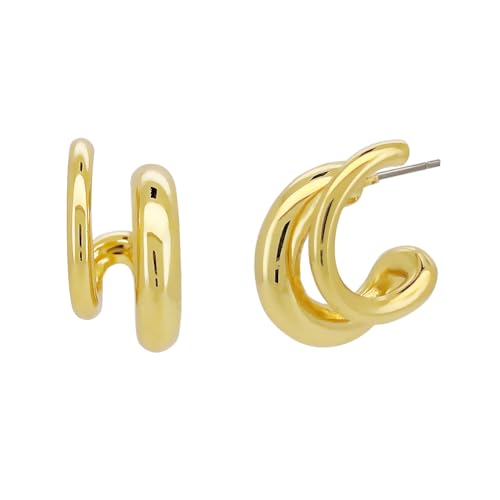 Small Double Huggie Hoops