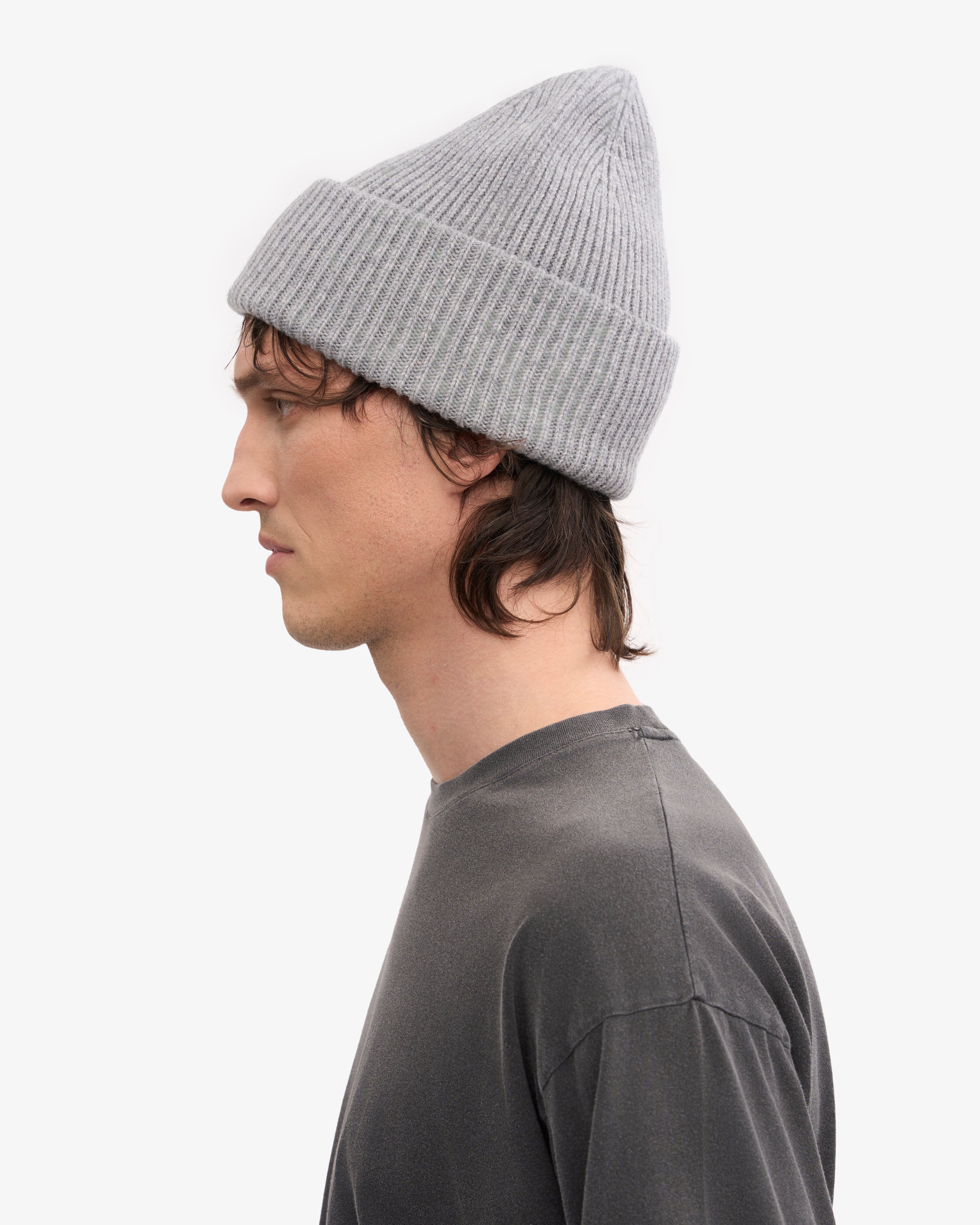 Premium Merino Wool Beanie Hat for Men & Women - Soft & Warm Heather Grey Winter Hat for Skiing, Hiking & Outdoor Activities