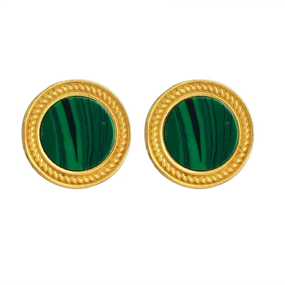 Harmony Pendant Necklace & Stud Earrings Set - Genuine Malachite Jewelry for Women, Gift for Her | Perfect for Weddings, Anniversaries & Special Occasions
