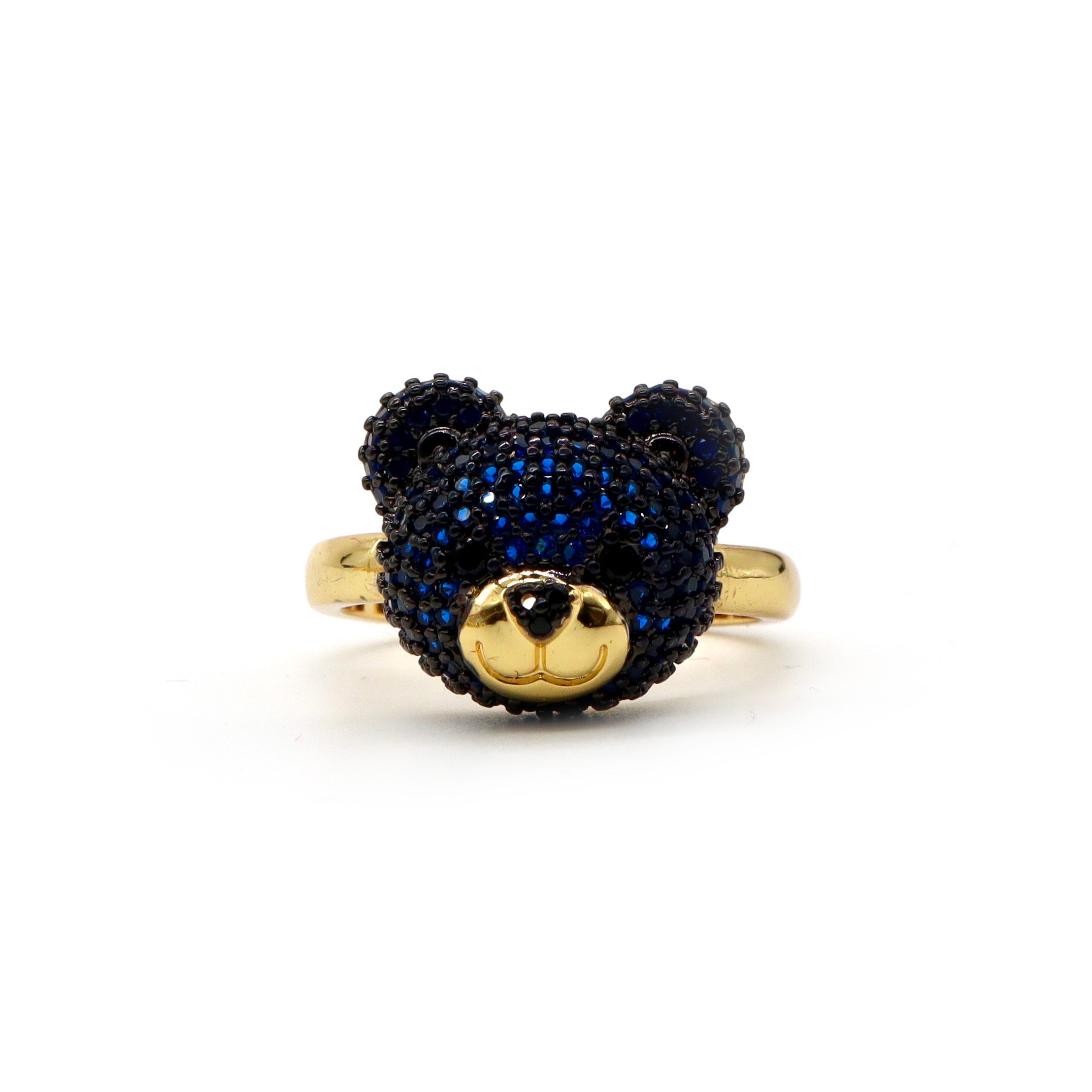 18K Gold Plated Teddy Bear Adjustable Ring for Women - Cute Animal Jewelry Gift for Valentine's Day, Birthday & Anniversary - Perfect for Everyday Wear & Special Occasions