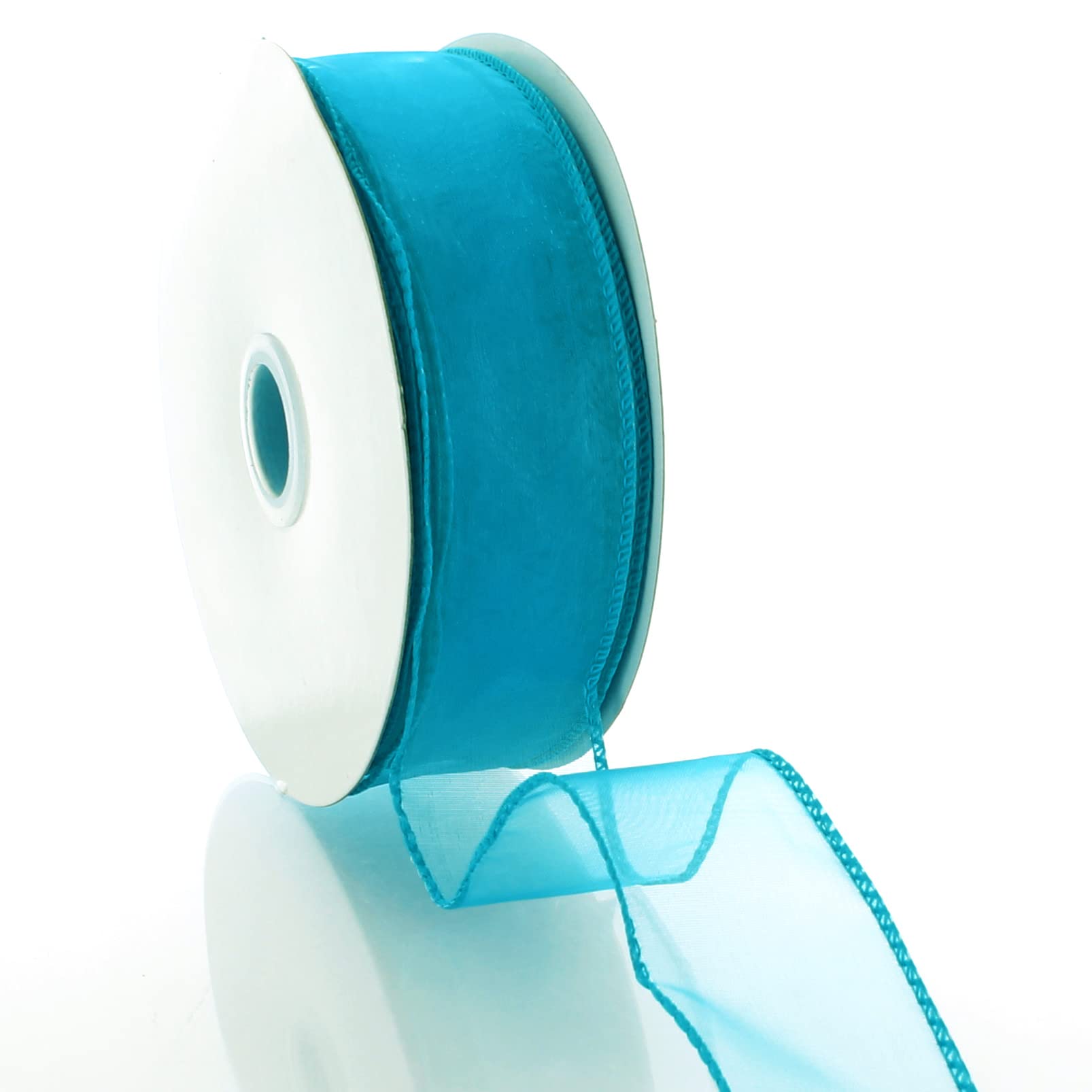 Turquoise Organza Ribbon 1.5