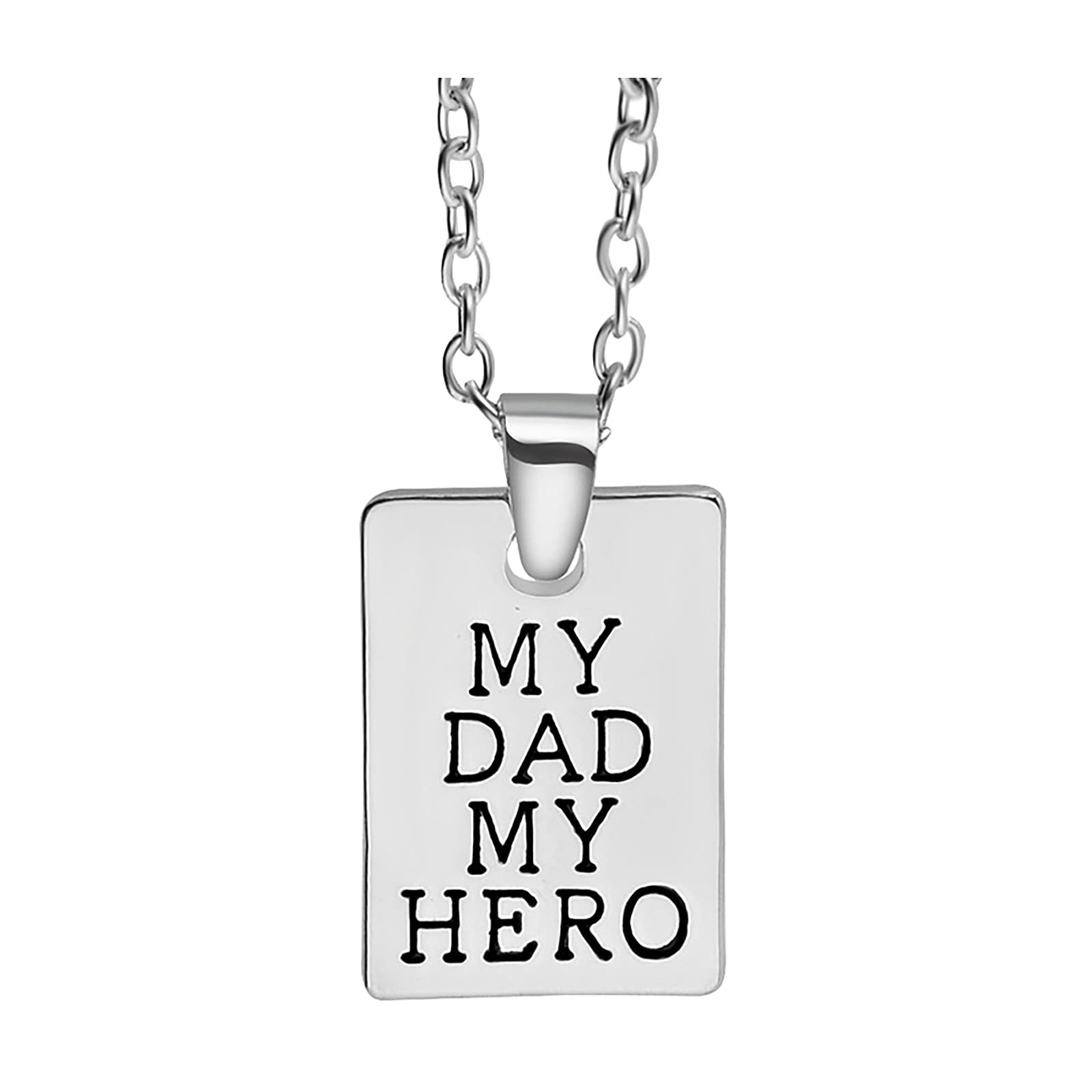 Personalized Dad Necklace - Custom Engraved Father's Day Gift for Women & Men - Heartfelt Jewelry for Anniversary, Birthday & Special Occasions