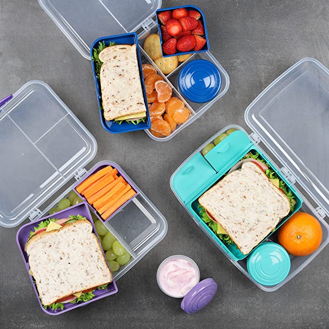 1.65L Bento Lunch Box with Yogurt Container - Insulated Food Storage for Work, School & Picnics | Leak-Proof Meal Prep Container | Teal Color