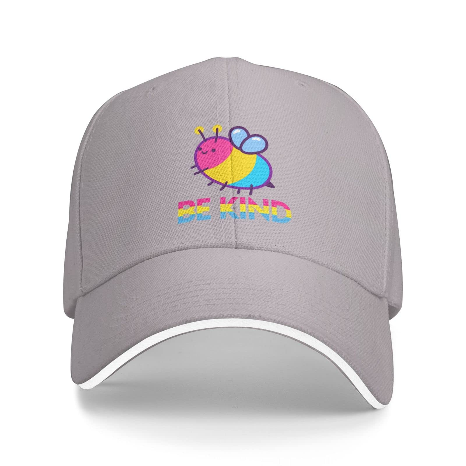 Pansexual Pride Baseball Cap - Bee Be Kind Trucker Hat for LGBTQ+ Support | Black Adjustable Unisex Hat for Pride Parades, Festivals & Everyday Wear