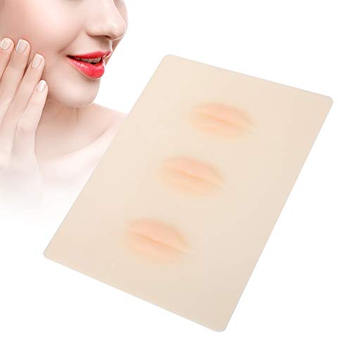 3Pcs Silicone Permanent Makeup Training Skin - Lip Tattoo Practice Kit for Beginners | Fake Skin Tattoo Supplies for Eyebrow & Lips | Ideal for Tattoo Artists, Beauty Schools & Home Practice
