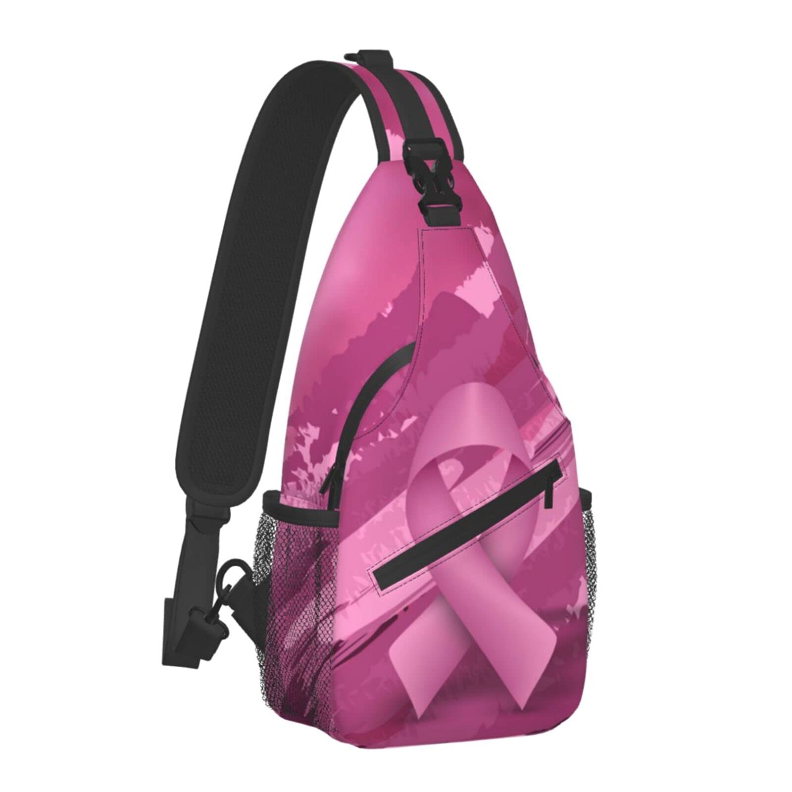 Breast Cancer Awareness Crossbody Bags for Women & Men - Lightweight Chest Shoulder Bags for Hiking, Travel & Daily Use | Perfect for Commuting, Shopping & Outdoor Activities