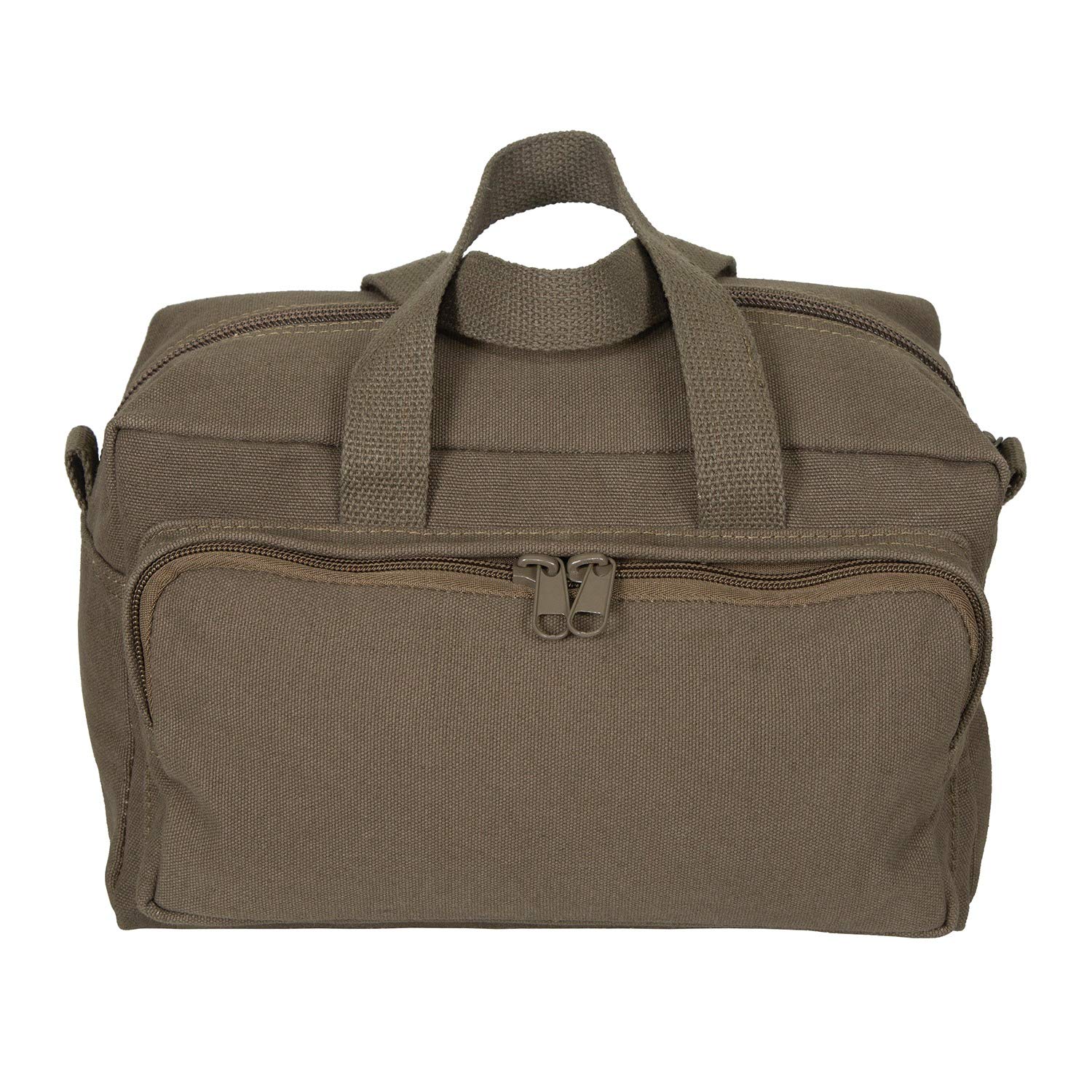 Heavy Duty Cotton Canvas Tool Bag - OD Green Military Style for Construction, DIY & Outdoor Work | Durable & Spacious Organizer for Tools & Equipment