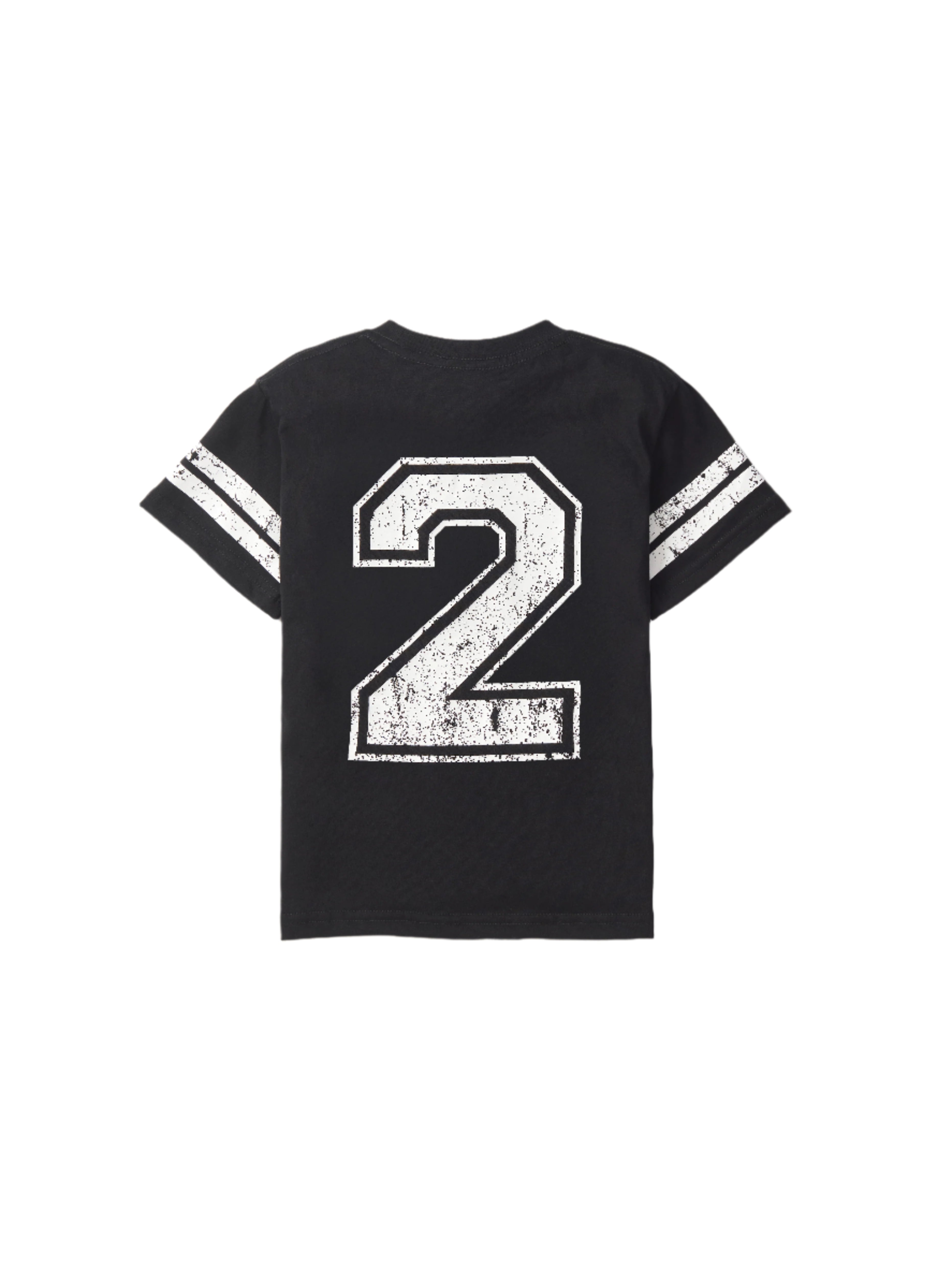 Varsity 2nd Birthday Elevated T-Shirt - Black | Soft Cotton Crewneck Tee for Toddler Boys & Girls | Perfect for Birthday Parties, Photo Shoots & Casual Wear