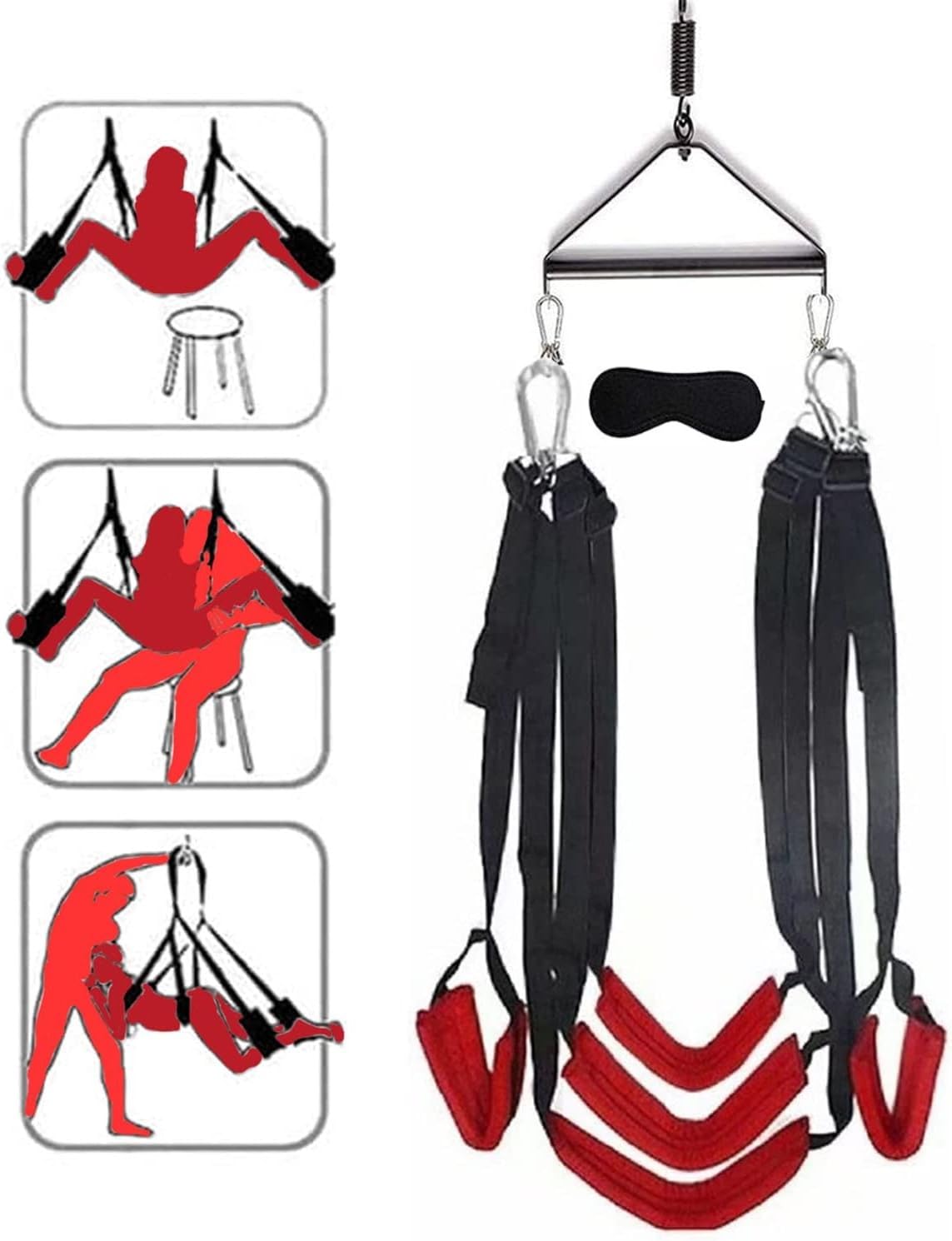 Premium Adult Sex Swing for Couples - Heavy Duty BDSM Bondage Swing with Adjustable Straps, Ceiling Mount for Bedroom - Perfect for Spicing Up Romance, Yoga, and Intimate Workouts