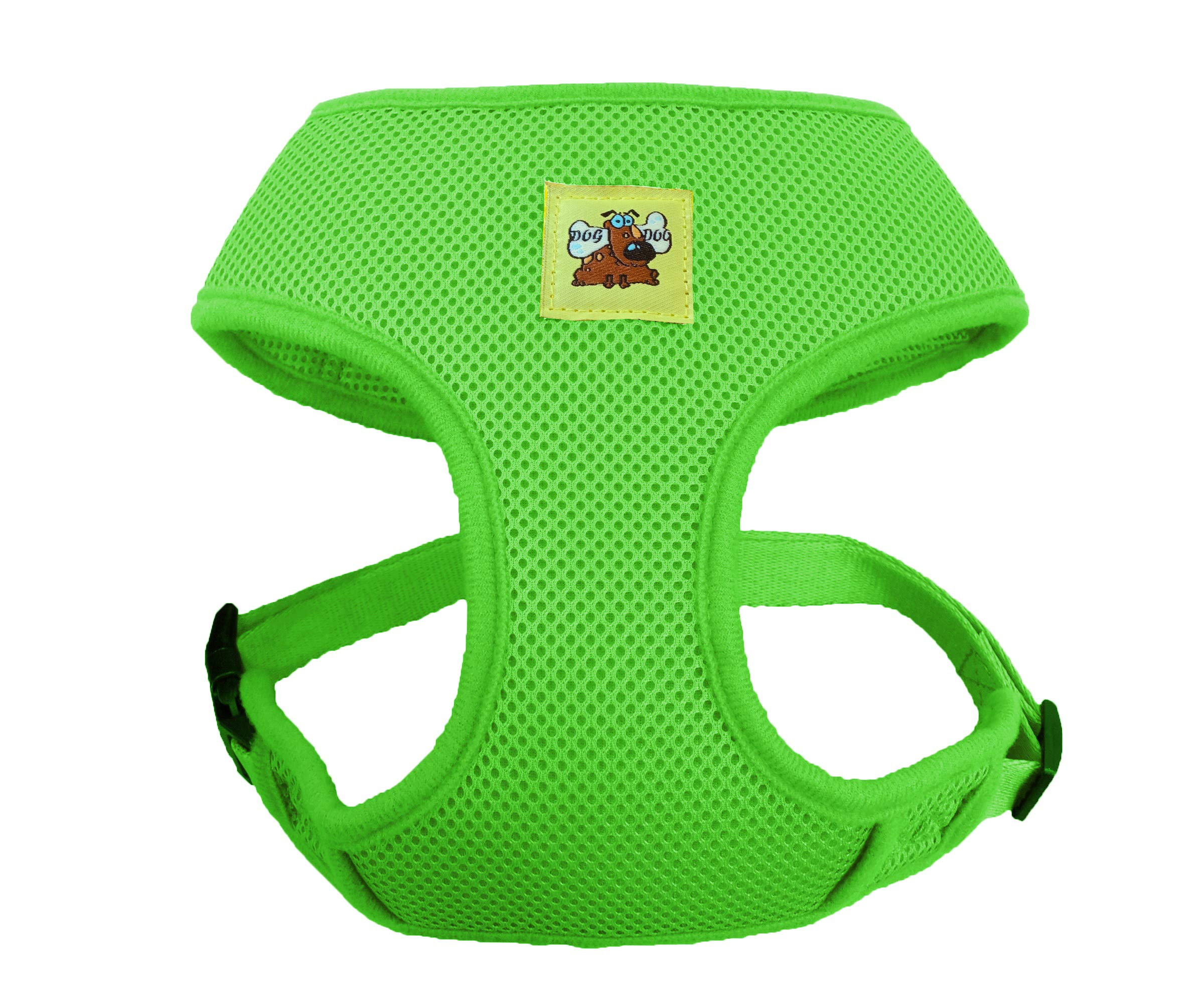 No Pull No Choke Reflective Adjustable Dog Harness - Breathable Front Clip Pet Vest for Small Medium Large & X-Large Dogs (Lime Green) - Perfect for Walking, Running, Hiking & Nighttime Safety