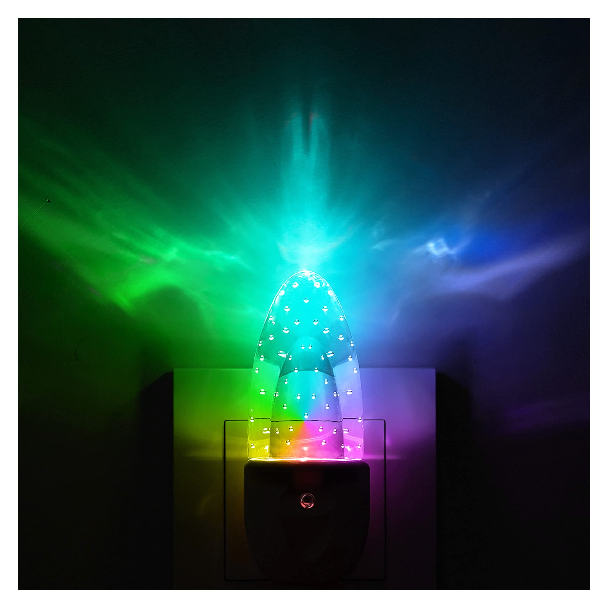 RGB Color Changing Night Lights Plug into Wall - 4 Pack LED Nightlights with Light Sensor, Auto On/Off for Kids, Adults, Bedroom, Bathroom, Nursery (Perfect for Nighttime Safety & Mood Lighting)