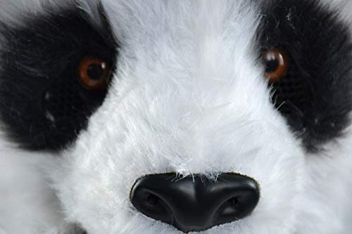 SHENGUS Halloween Panda Mask with Moving Mouth - Anime Animal Fursuit Costume for Cosplay, Carnival & Parties (White) - Perfect for Halloween Events, Cosplay Conventions & Themed Parties
