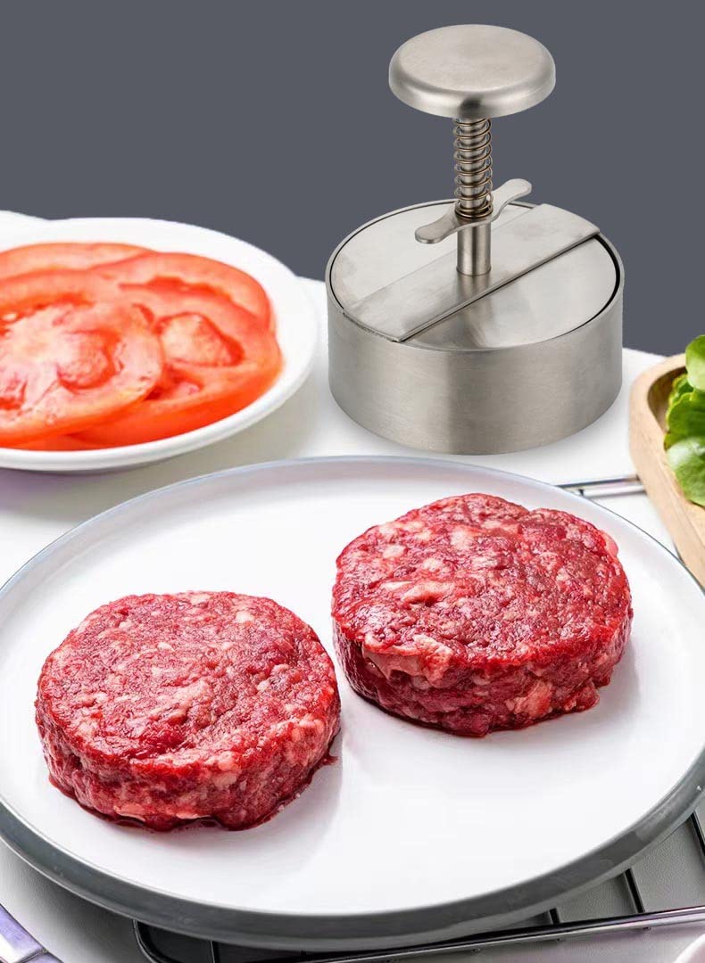 Stainless Steel Burger Press - Hamburger Patty Maker for Grill & Griddle | Perfect for BBQ, Picnics & Home Cooking