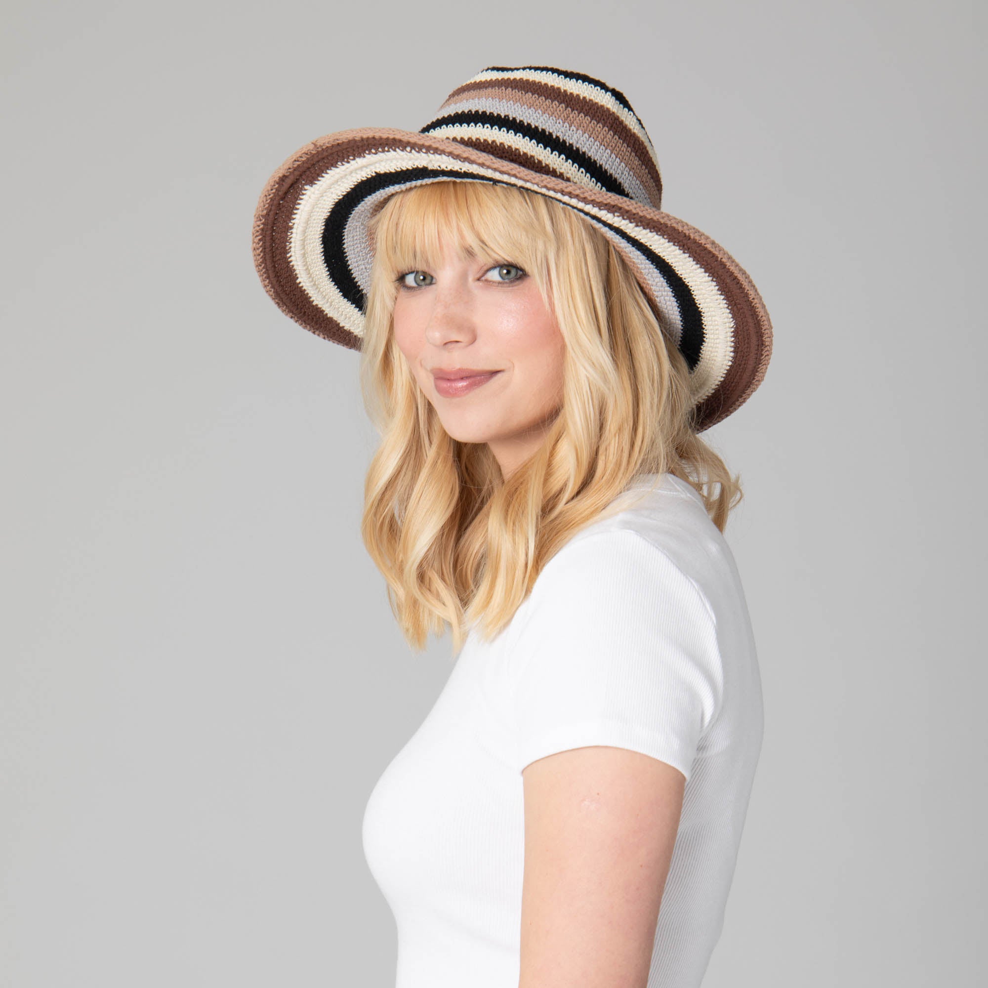 Stylish Women's Crocheted Brim Hat - Fashionable Sun Protection for Outdoor Activities, Beach Vacations & Summer Adventures