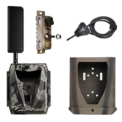 Spartan GoLive AT&T Blackout IR Trail Camera with Lock Box, Locking Cable & Tree Mount - Wireless Cellular Game Camera for Hunting, Wildlife Monitoring & Home Security