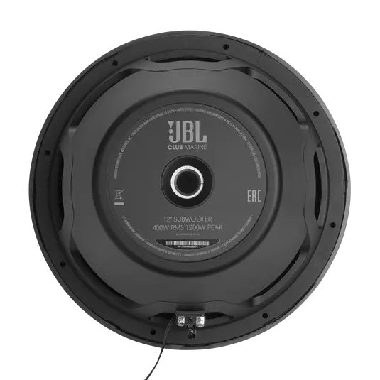 JBL 12-Inch Marine Subwoofer with RGB Lighting - Waterproof Boat Audio System for Boats, Yachts & Marine Vehicles (White/Gray Grill) - Perfect for Outdoor Parties & Water Sports
