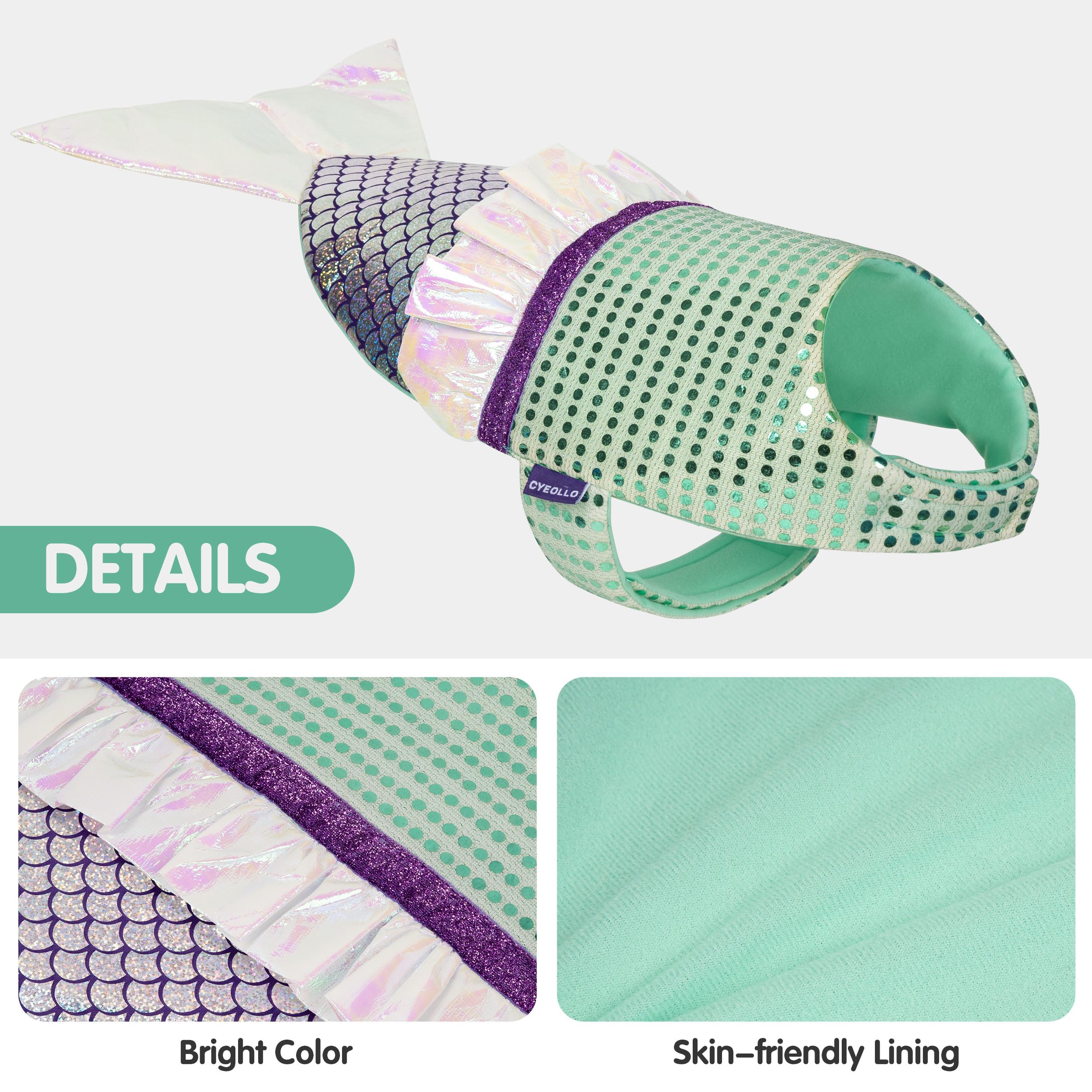 Cute Mermaid Costume for Small Dogs - Halloween, Birthday & Holiday Party Outfit | Funny Pet Costume for Puppies (Size XS) | Perfect for Dress-Up, Photo Shoots & Special Occasions