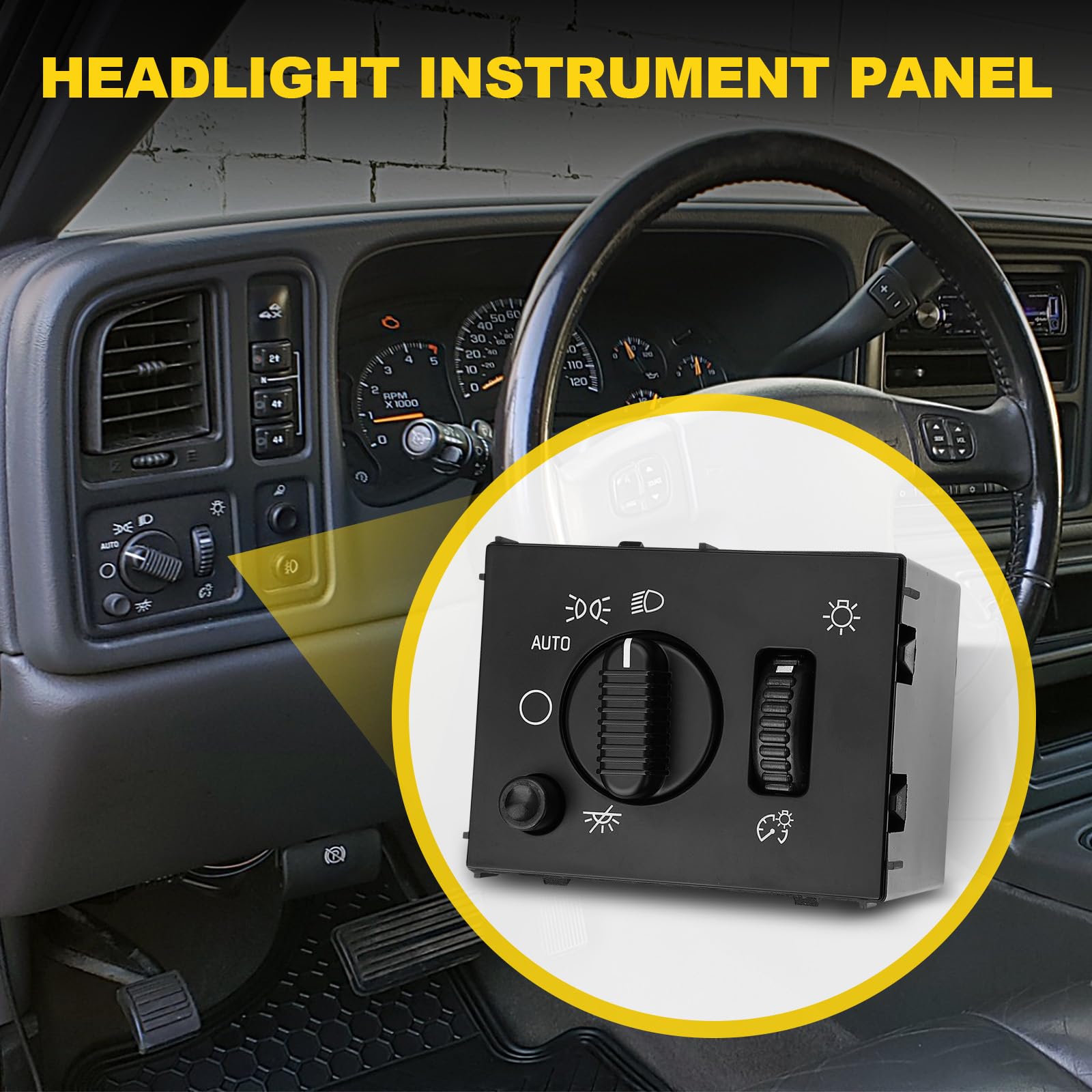 599-211XD AC Heater Climate Control Module Panel Switch & Headlight Dimmer Control - Compatible with [Vehicle Models] for HVAC System and Lighting Adjustment