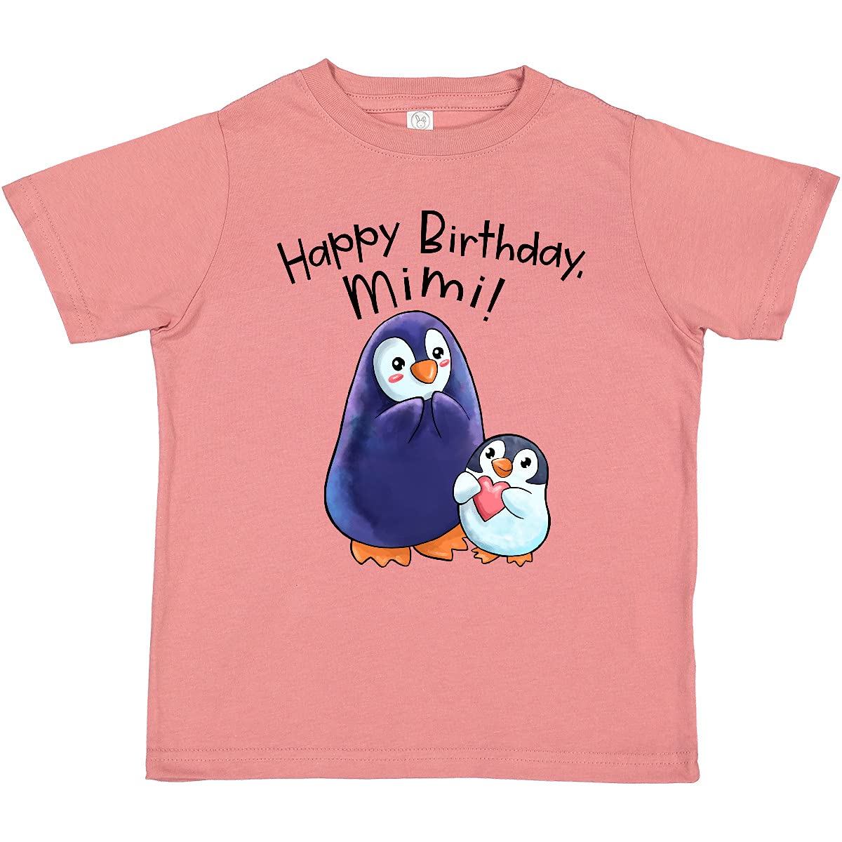 Inktastic Happy Birthday Mimi Cute Penguins Toddler T-Shirt - Adorable Kids Birthday Outfit for Parties & Celebrations