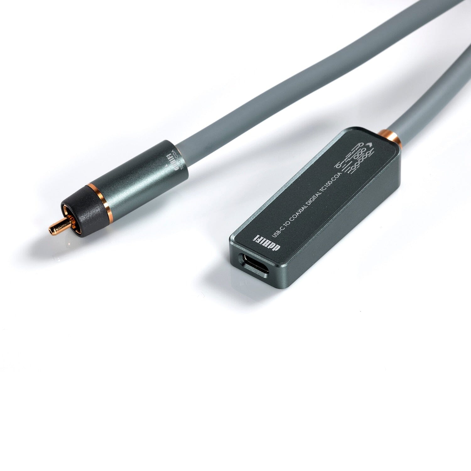 DD ddHiFi TC100 COA USB-C Female to Digital RCA Coaxial Audio Converter Cable - High-Quality Digital Audio Conversion for Home Theater & Hi-Fi Systems
