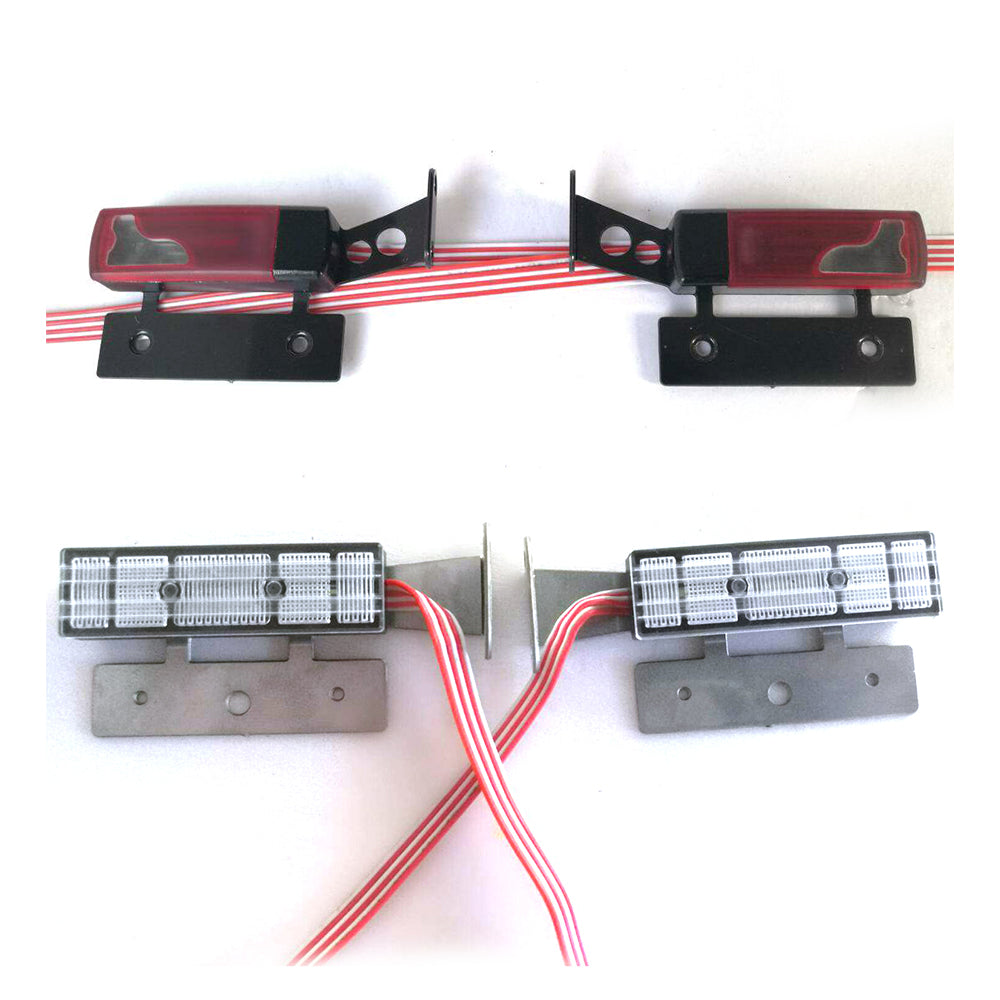 Universal 1/14 RC Tractor Truck Rear Taillight Lamp - Degree Replacement Part for 1851 3363 56352 Models - Perfect for DIY RC Vehicle Upgrades & Nighttime Racing Scenes