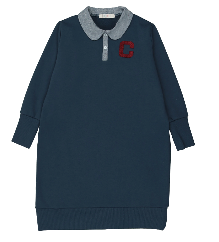 COCO BLANC Women's Sweatshirt Dress - Soft Fleece Oversized Pullover Tunic for Girls 2-10 Years | Casual Lounge Wear, Playdates & Cozy Family Outings