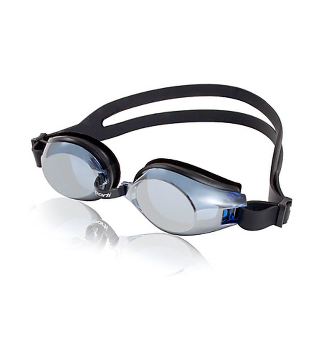 Sporti Unisex Adult Swimming Goggles - Anti-Fog, UV Protection, Shatter-Resistant Swim Goggles for Men & Women (Mirror/Non-Mirror Lens) | Perfect for Lap Swimming, Triathlon Training & Water Sports