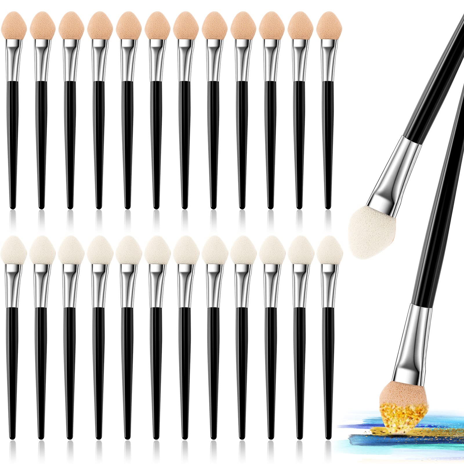 Zopeal 48-Piece Sponge Applicators for Ink, Paint & Pastel Blending - Small Detail Brushes for Artists, DIY Scrapbooking & Card Making - Perfect for Fine Art, Craft Projects & Mixed Media Techniques