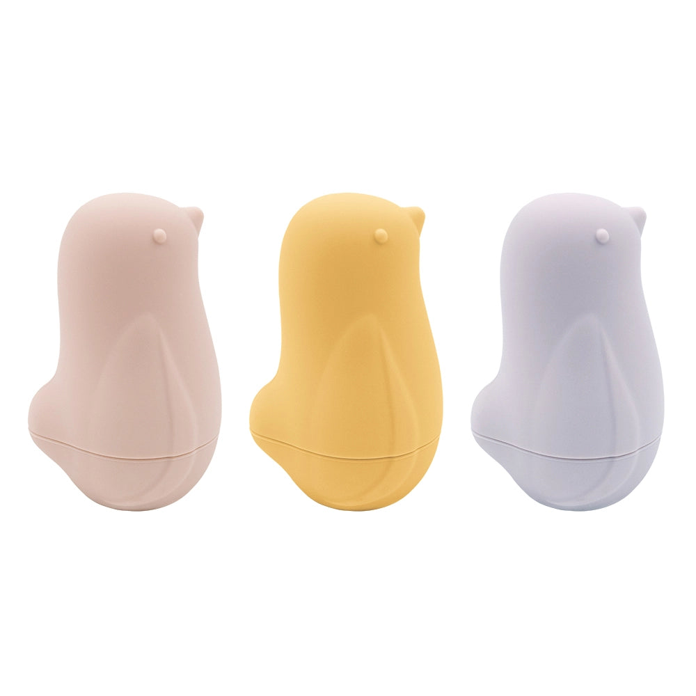 3 Pack Silicone Squeeze Bath Toys - Cute Duck Shaped Water Play for Babies & Toddlers - Bathtime Fun, Sensory Development & Pool Party Games